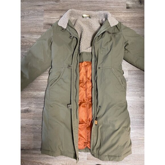 Vintage Brandon Thomas‎ Olive Green Down Insulated Heavy Quilted Coat - Picture 9 of 16